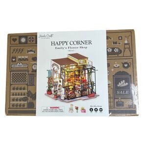 NIB Rolife Emily's Flower Shop DIY Miniature Doll House